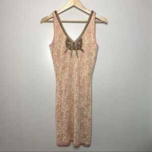 NWT! FREE PEOPLE Starstruck Champagne Corset Knit Dress Size‎ S